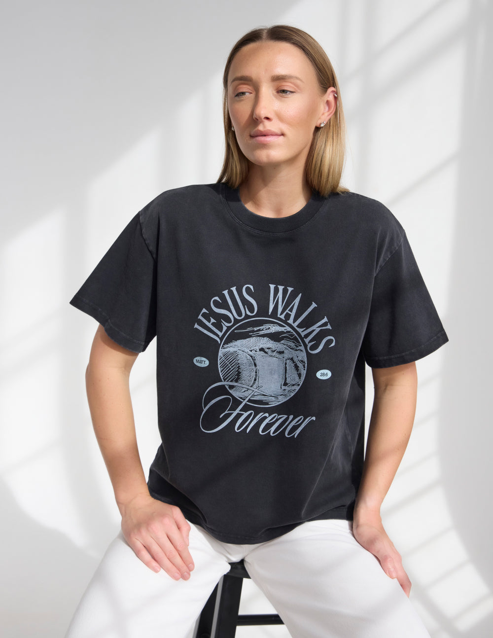 Jesus Walks Heavyweight Tee by Elevated Faith