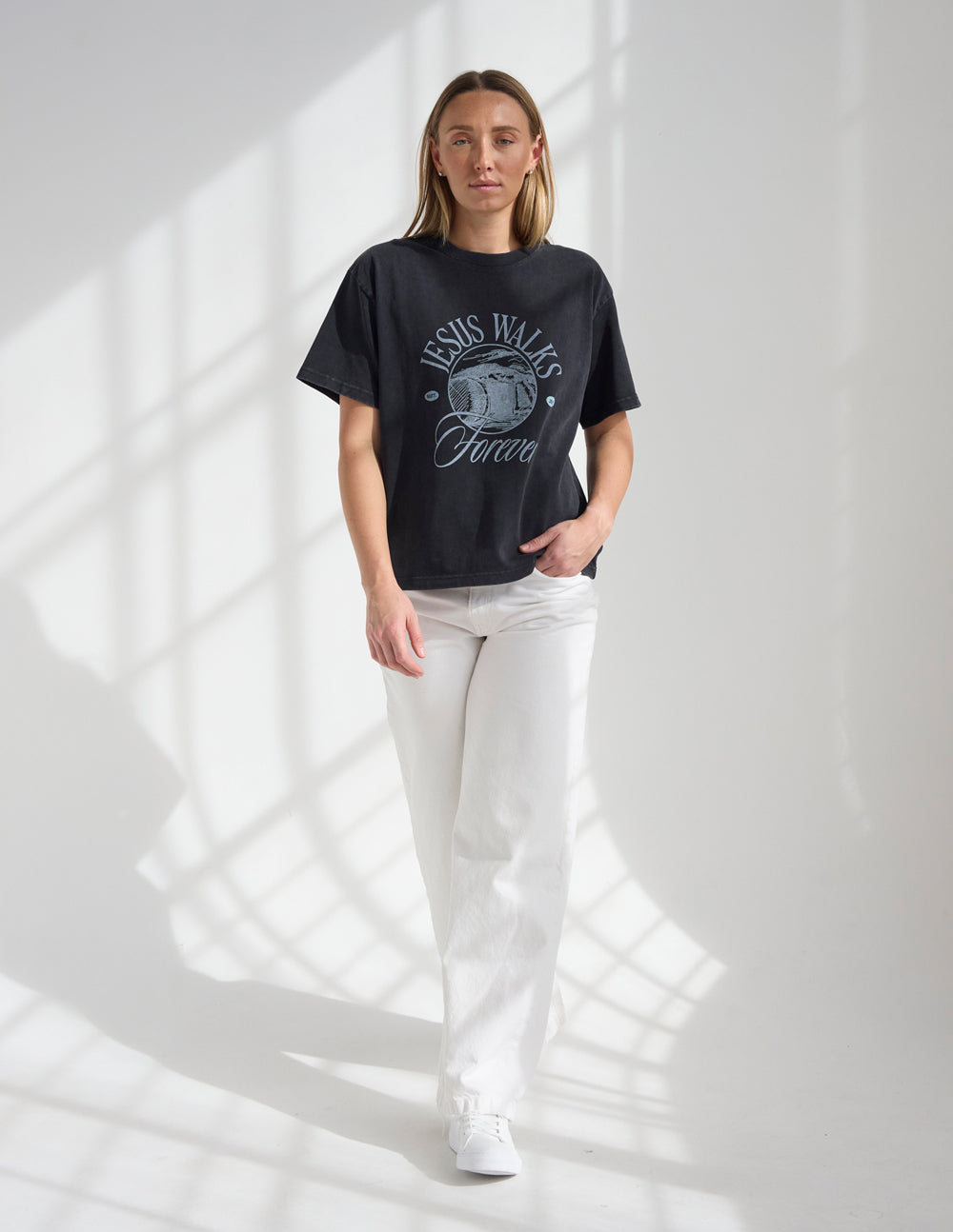 Jesus Walks Heavyweight Tee by Elevated Faith
