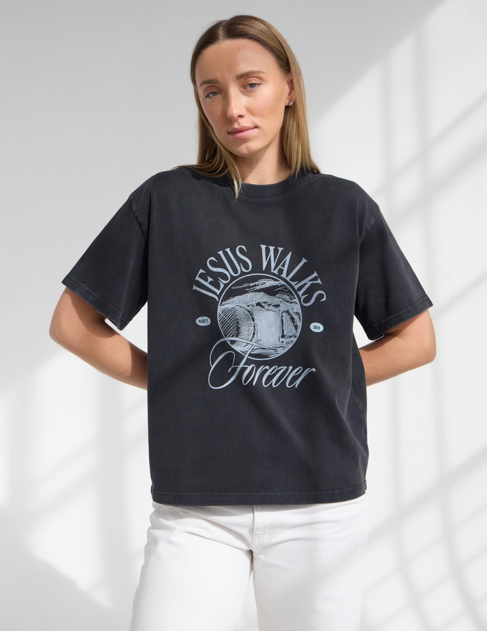 Jesus Walks Heavyweight Tee by Elevated Faith