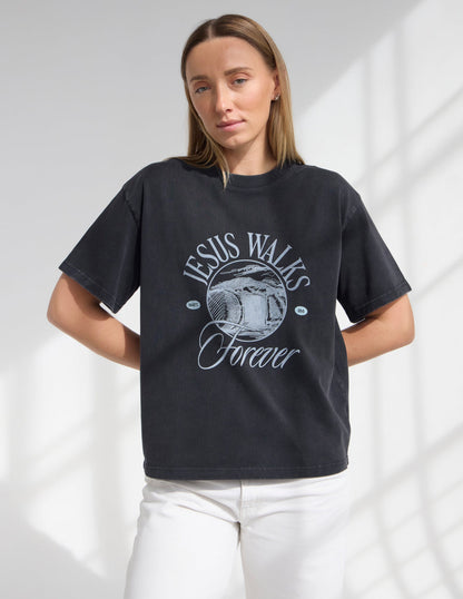 Jesus Walks Heavyweight Tee by Elevated Faith