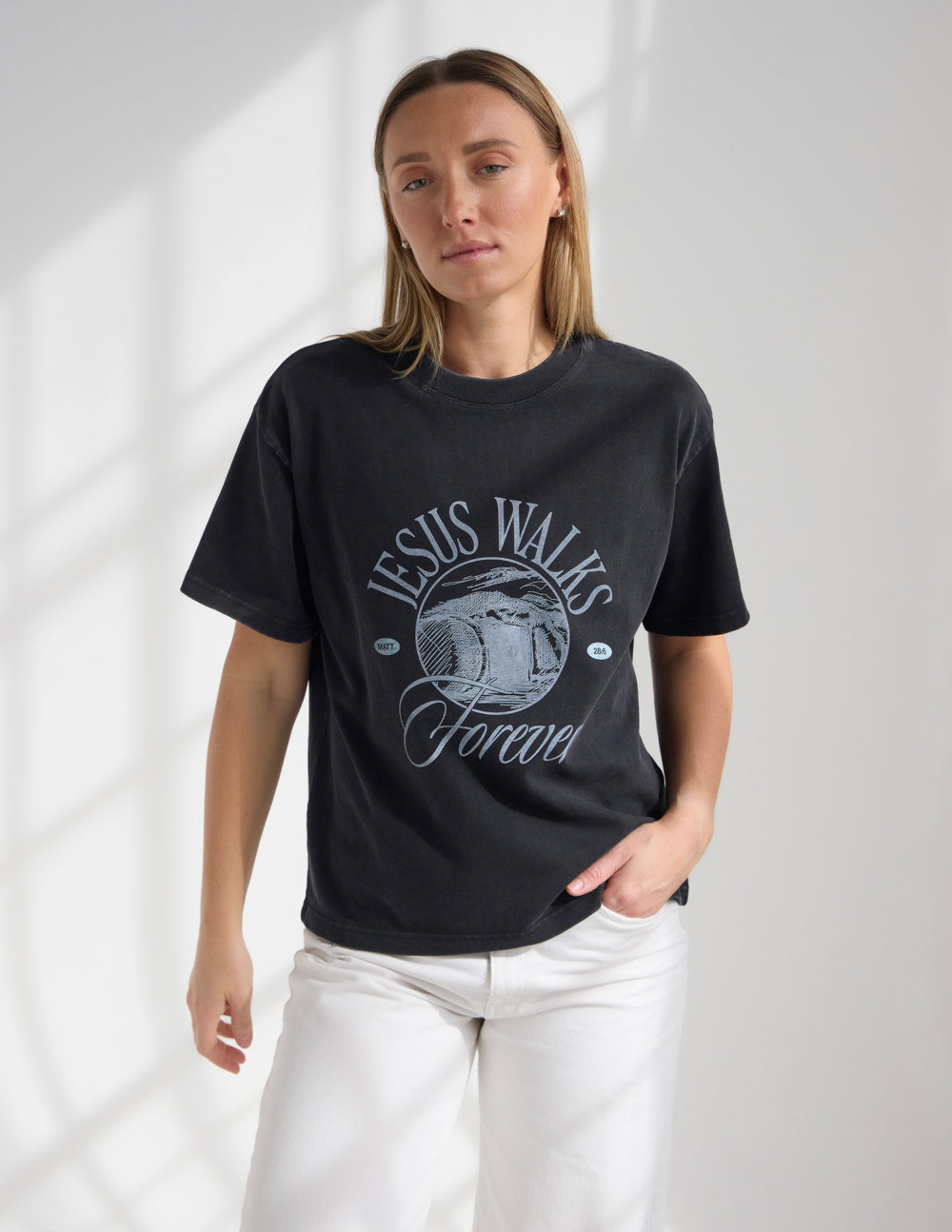 Jesus Walks Heavyweight Tee by Elevated Faith