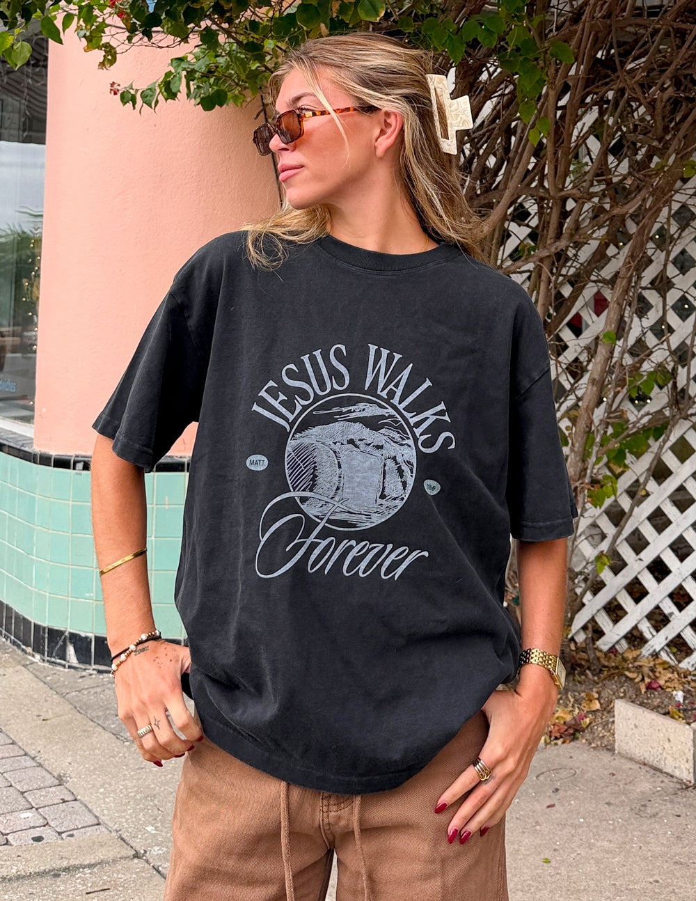 Jesus Walks Heavyweight Tee by Elevated Faith