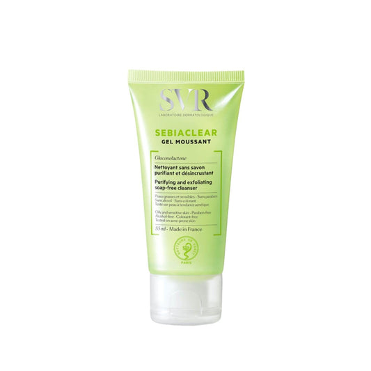 SVR Sebiaclear Cleansing Gel for Acne-Prone Skin - Gentle Foaming Gel for Sensitive Skin, 1.69 fl oz by Beauty Care Bag