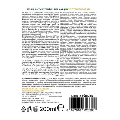 Dermokil Kojic Acid and Vitamin C Brightening Cleansing Gel 200 ml by Beauty Care Bag