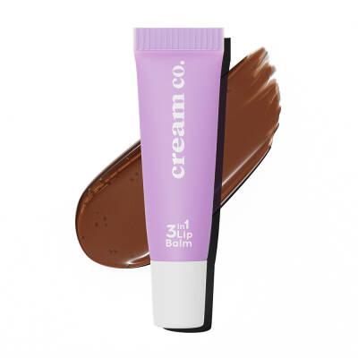Cream Co. 3 in 1 Lip Balm - Mocha Tinted, Hyaluronic Acid & Ceramide - Moisturizing, Repairing, Vegan by Beauty Care Bag