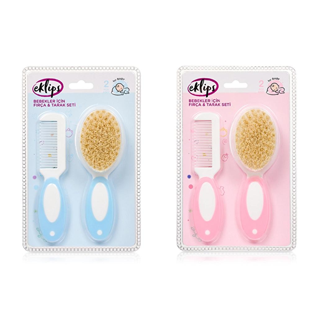 Eklips Baby Brush and Comb Set for Gentle Hair Care by Beauty Care Bag