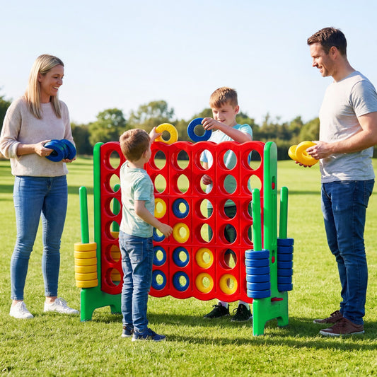 Jumbo 4-to-Score Game Set 3.5FT Tall Oversized Outdoor Lawn Game by DirectDeals