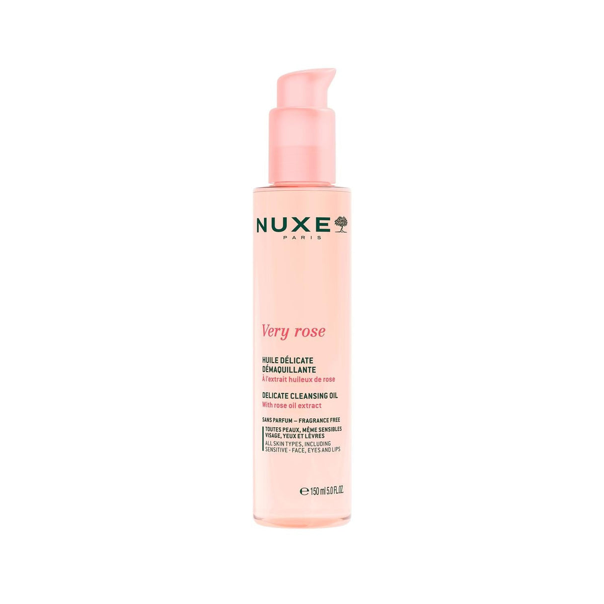 Nuxe Very Rose Cleansing Oil for Sensitive Skin - Gentle Makeup Remover and Natural Skincare - 150ml by Beauty Care Bag