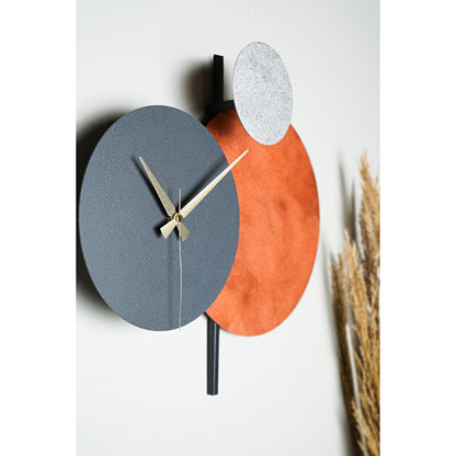 Muyika Handmade Metal Wall Clock - Silent Mechanism, Custom Painted, 18.90 x 17.32 inches by Beauty Care Bag