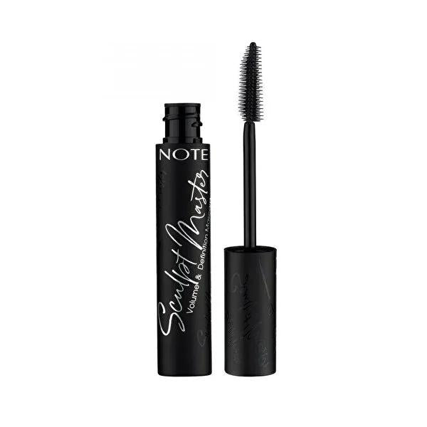 Note Cosmetics Sculpt Master Deep Black Mascara: Volumizing, Lengthening & Curling - Dramatic Lash Effect with Silicone Brush by Beauty Care Bag
