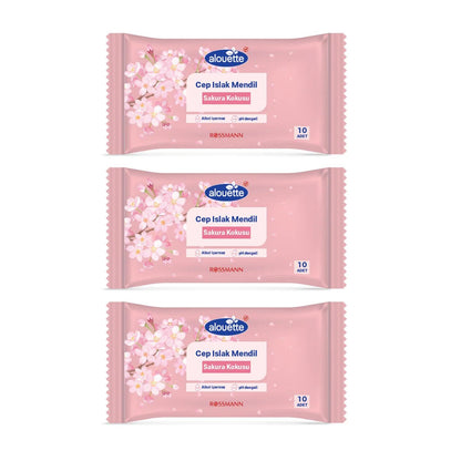 Alouette Sakura Pocket Tissues Soft Cherry Blossom Scent 3x10 Pack by Beauty Care Bag