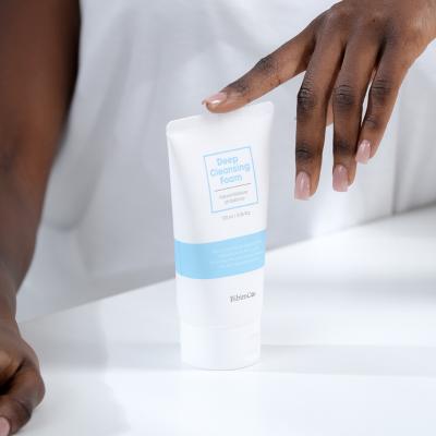 Bibimcos Deep Cleansing Foam - Gentle Facial Cleanser with Amino & Hyaluronic Acid for Sensitive Skin - Removes Dirt & Makeup, Maintains Moisture by Beauty Care Bag