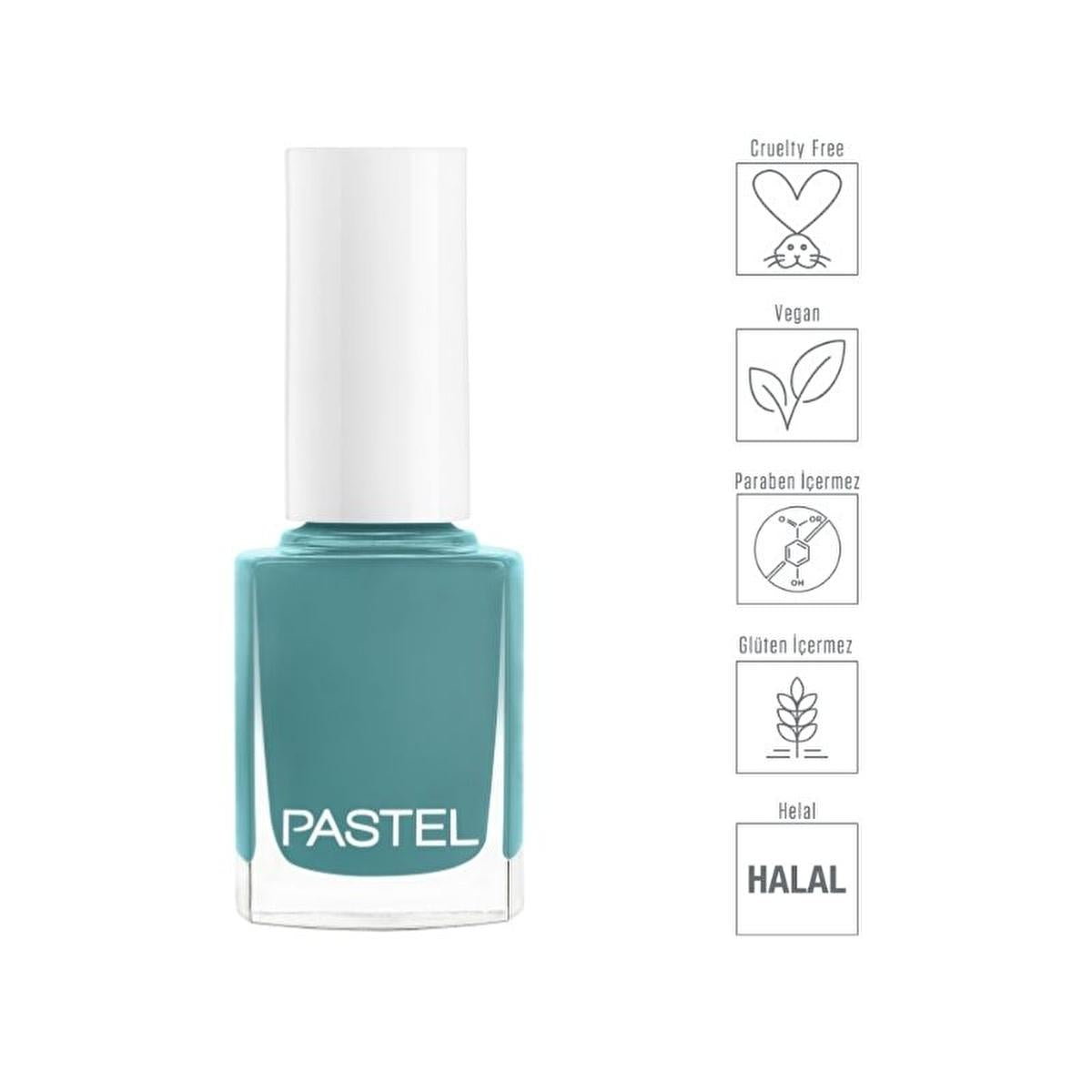 Pastel vegan nail polish in pastel colors