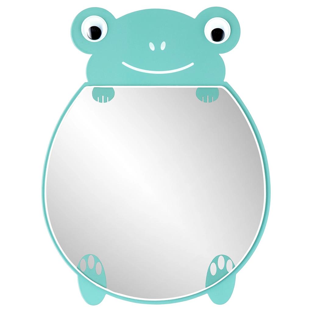 Eklips Frog Pedestal Table Mirror for Cute Vanity Setup by Beauty Care Bag