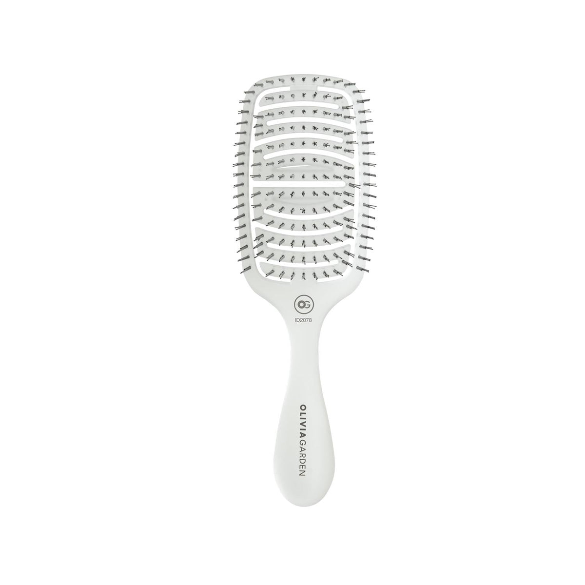 Olivia Garden Essential Care Flex Fine Hair Bristles Ice White Hair Brush for Gentle Detangling by Beauty Care Bag