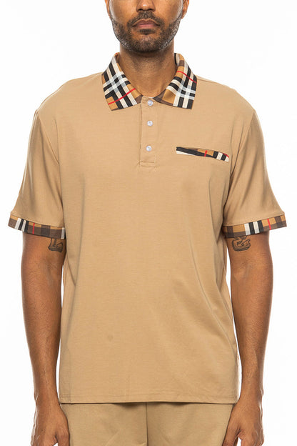 Checkered Detail Polo by Lime Milo