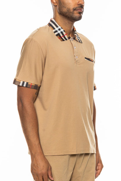 Checkered Detail Polo by Lime Milo