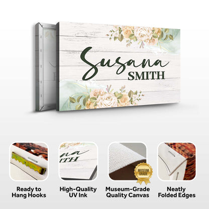 Floral Girls Room Sign by Tailored Canvases