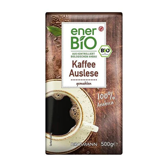 Enerbio Organic Ground Coffee: Classic Arabica, Mild Roast - Aromatic & Vegan Friendly 500g by Beauty Care Bag