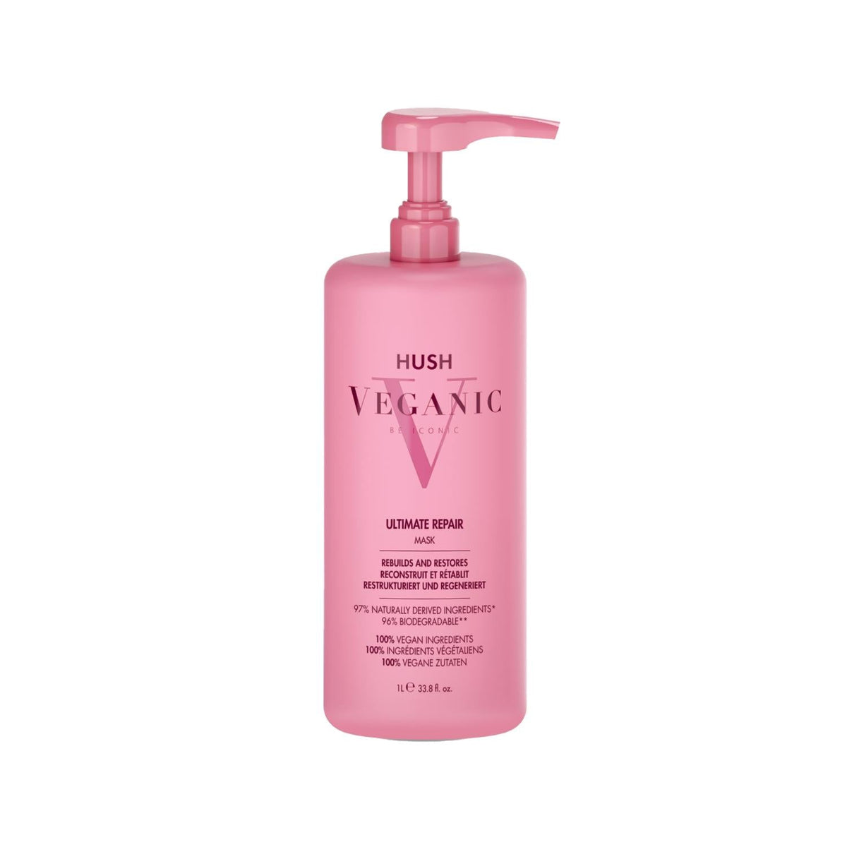 Hush Veganic Ultimate Repair Mask for Damaged Hair 1000 ml by Beauty Care Bag