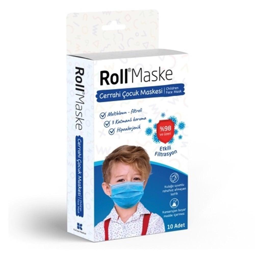 Roll Disposable Children's Face Mask with Meltblown Filter, 10 Count by Beauty Care Bag