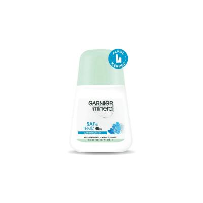 Garnier Mineral Clean & Fresh Roll-On Deodorant for Women - 48-Hour Odor & Wetness Protection with Tea Tree Oil & Mineral Absorbent, Alcohol-Free by Beauty Care Bag