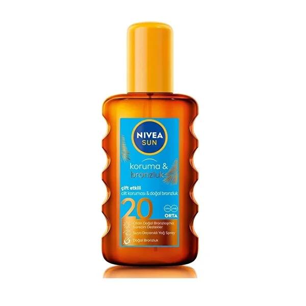 Nivea Sunscreen Spray SPF 30 - Water-Resistant, Natural Bronzing, Dermatologically Approved - 6.76 fl oz by Beauty Care Bag