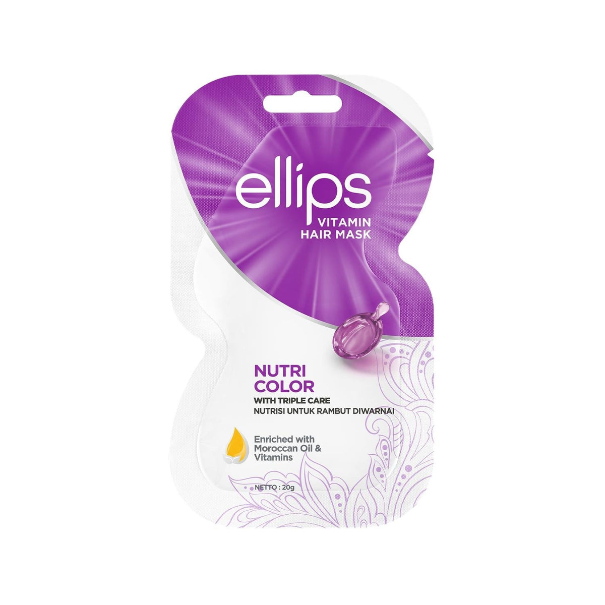 Ellips Nutri Color Vitamin Hair Mask for Color-Treated Hair 20g by Beauty Care Bag