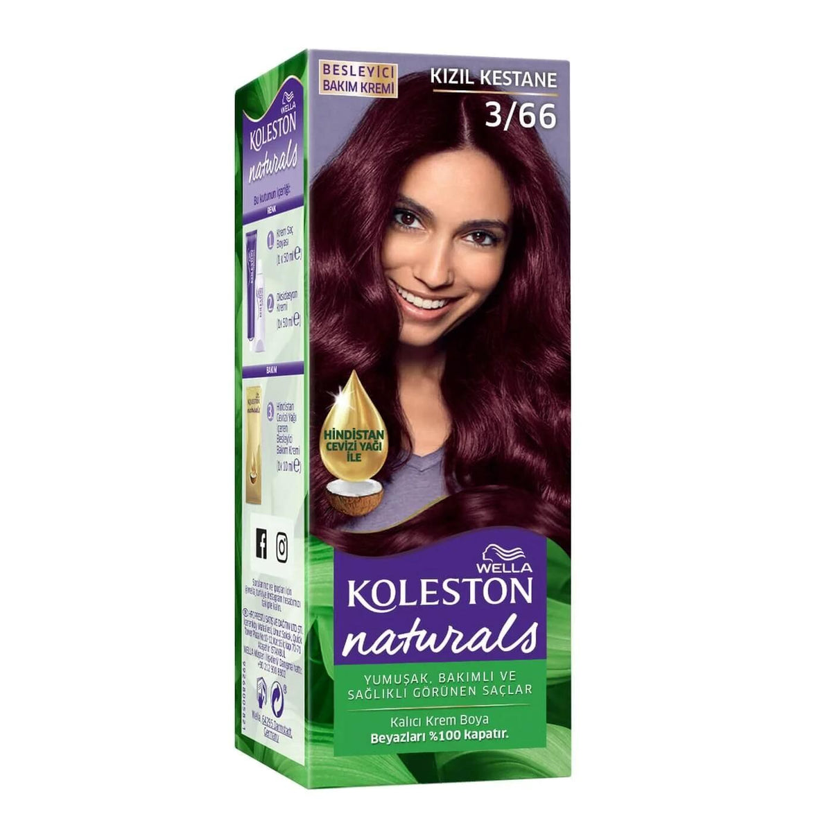 Koleston Naturals Hair Dye 366 Red Chestnut 115 ml by Beauty Care Bag