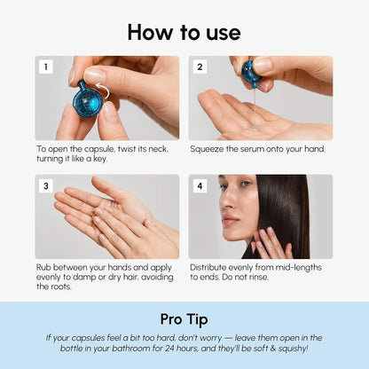 Keratin hair oil capsules – view 3