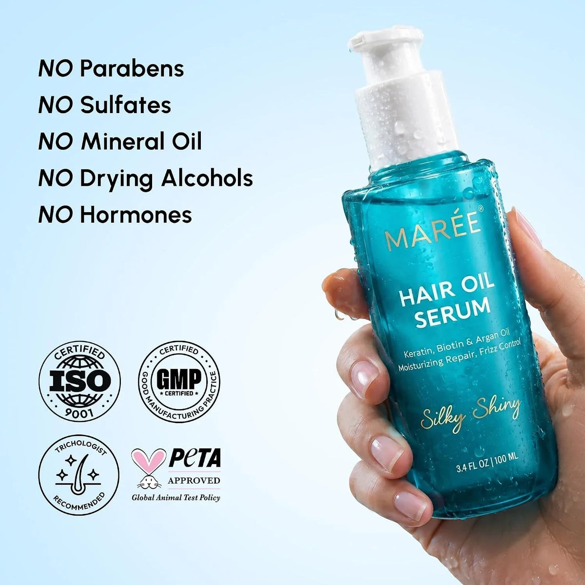 Keratin hair oil serum – view 4