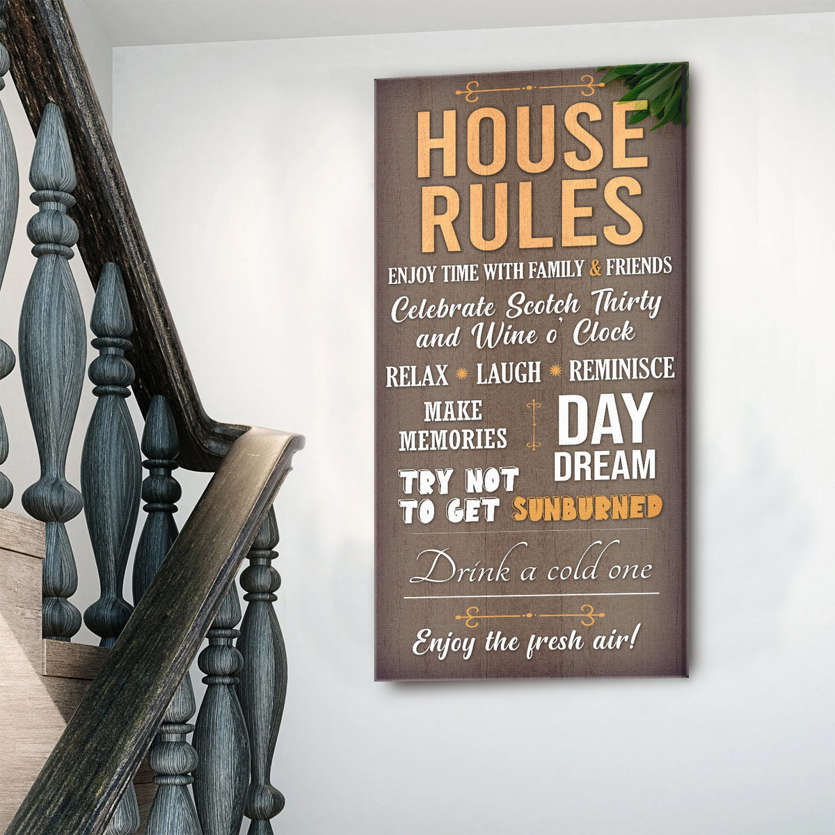 Patio Rules Sign by Tailored Canvases