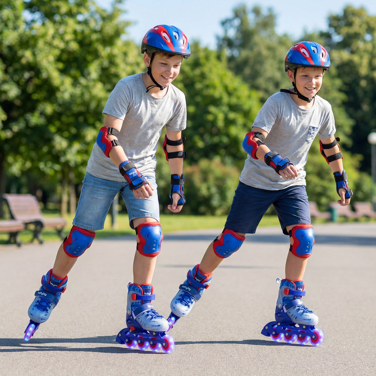 Kids Inline Skates with Light Up Wheels for Beginners Ages 9-14 by GBruno Store