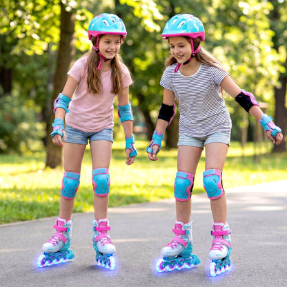 Kids Inline Skates with Light Up Wheels for Beginners Ages 9-14 by GBruno Store