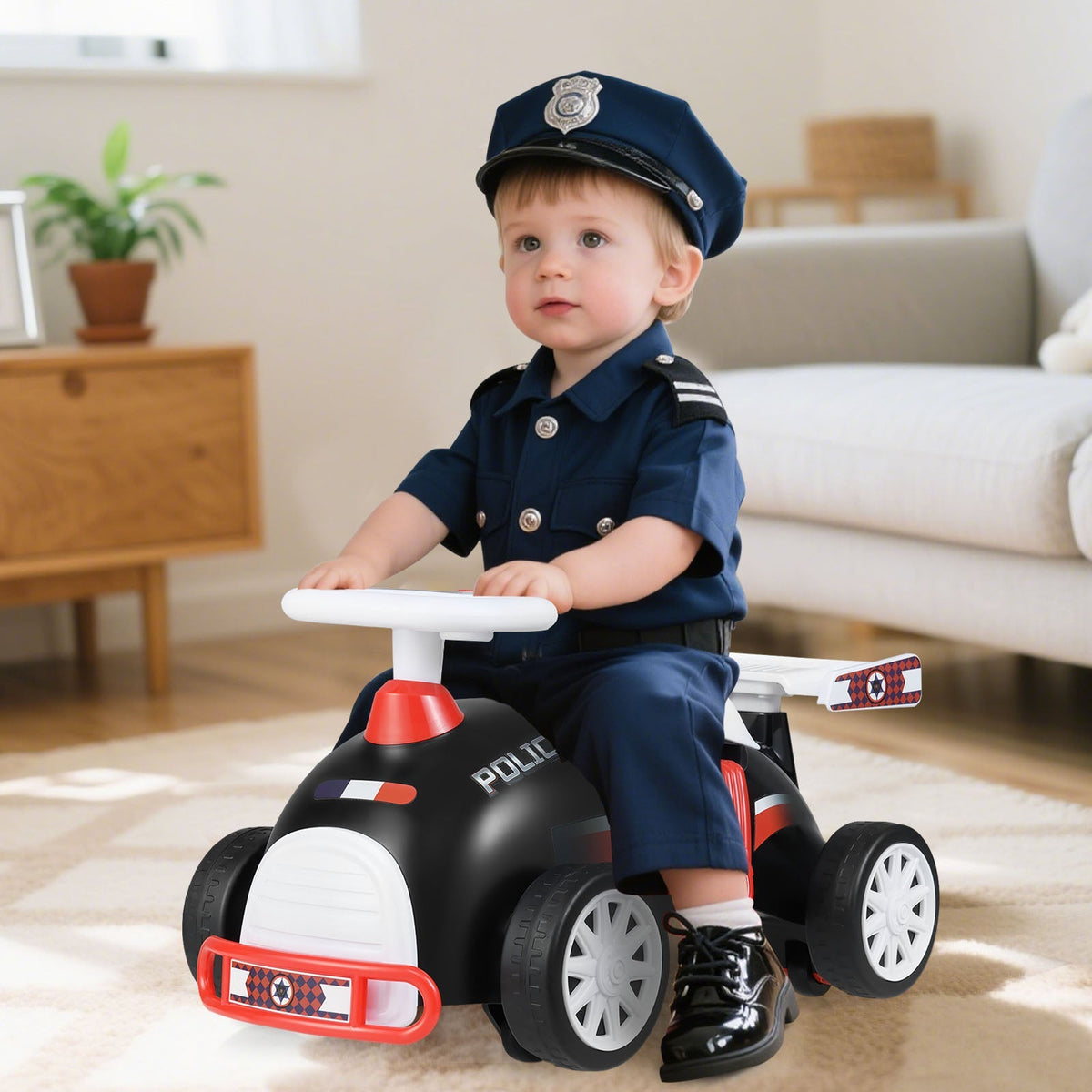 Kids Ride On Car Sliding Toy with Music and Under-Seat Storage by GBruno Store