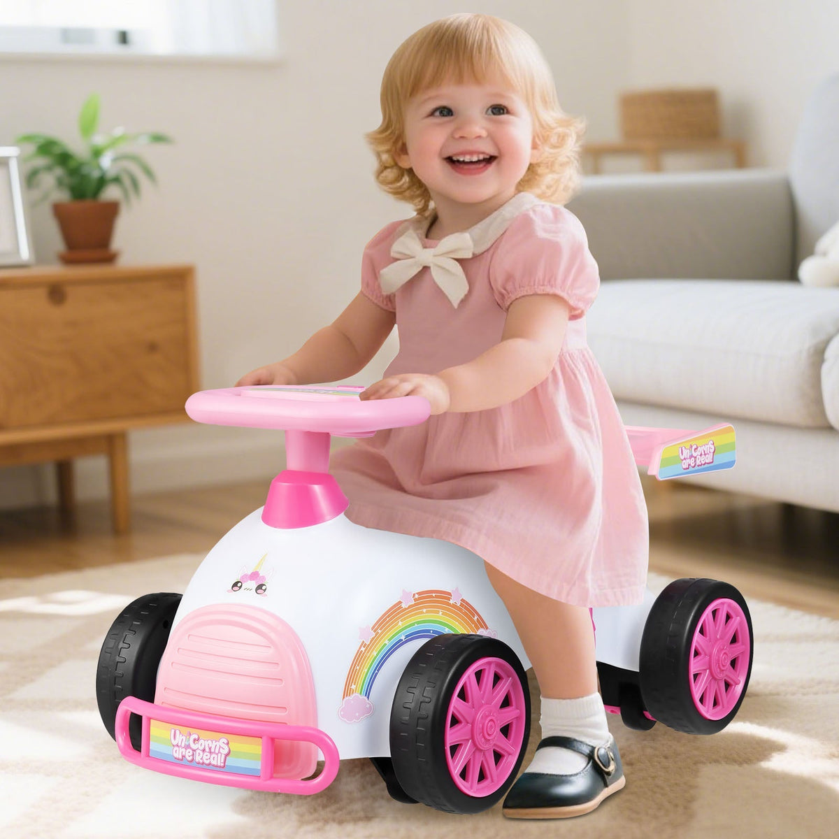 Kids Ride On Car Sliding Toy with Music and Under-Seat Storage by GBruno Store