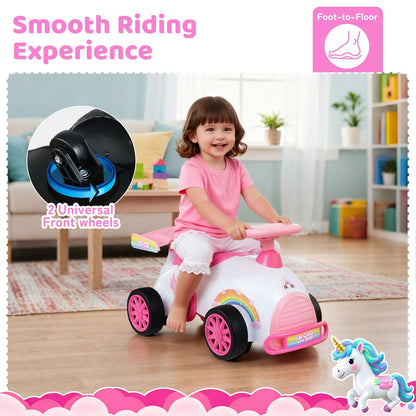 Kids Ride On Car Sliding Toy with Music and Under-Seat Storage by GBruno Store