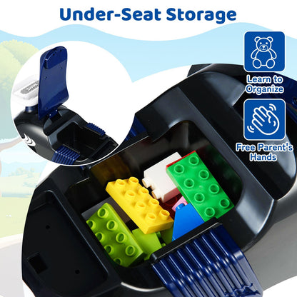 Kids Ride On Car Sliding Toy with Music and Under-Seat Storage by GBruno Store