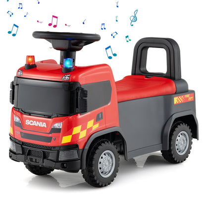 Kids Ride On Push Car Licensed SCANIA Truck Toy with Steering Wheel and Music by GBruno Store