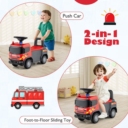 Kids Ride On Push Car Licensed SCANIA Truck Toy with Steering Wheel and Music by GBruno Store