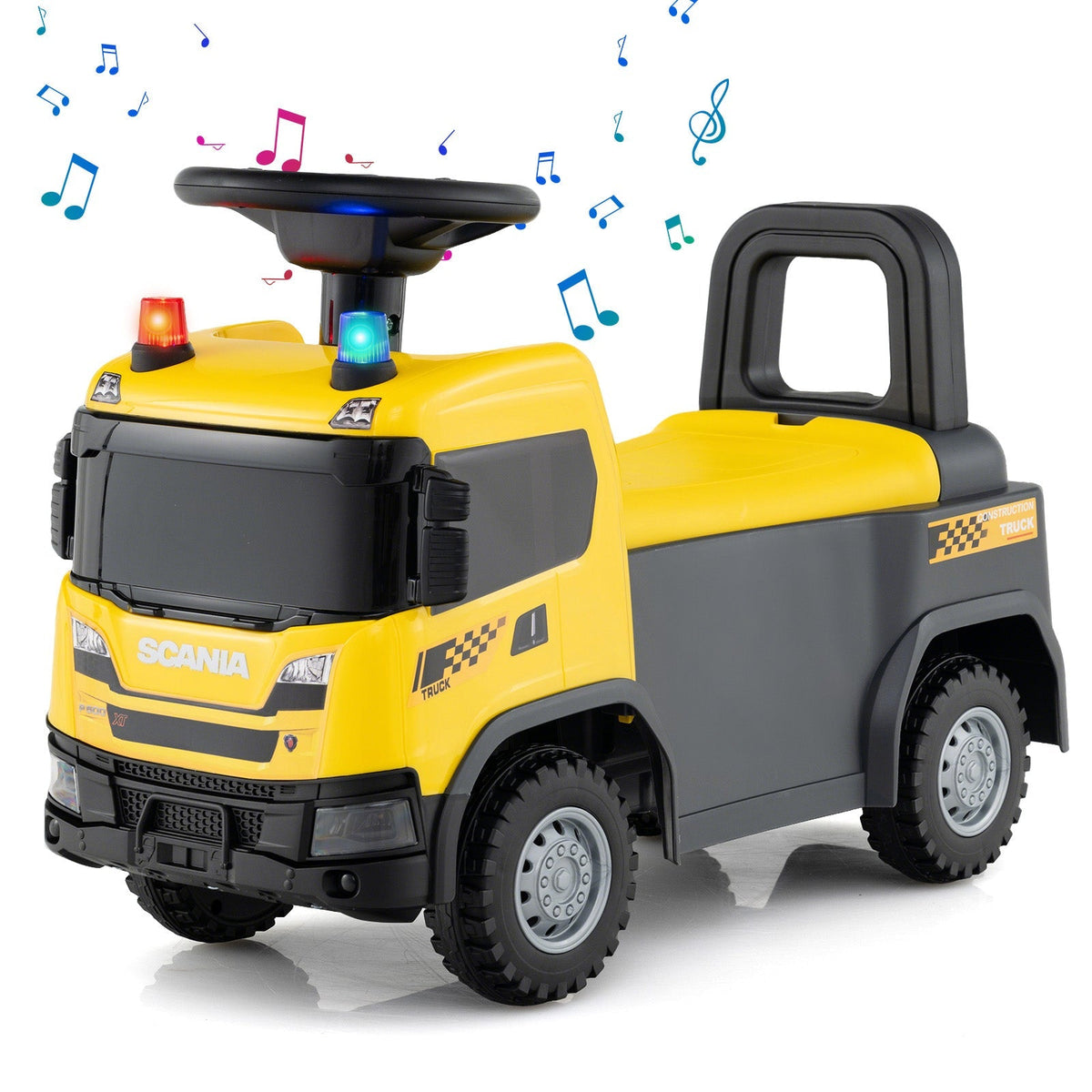 Kids Ride On Push Car Licensed SCANIA Truck Toy with Steering Wheel and Music by GBruno Store