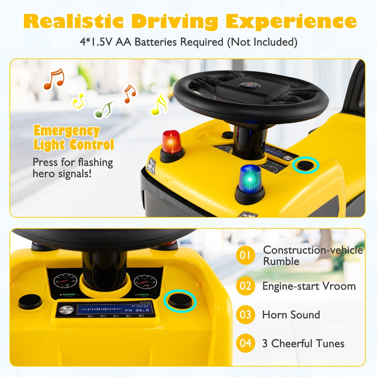 Kids Ride On Push Car Licensed SCANIA Truck Toy with Steering Wheel and Music by GBruno Store