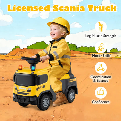 Kids Ride On Push Car Licensed SCANIA Truck Toy with Steering Wheel and Music by GBruno Store