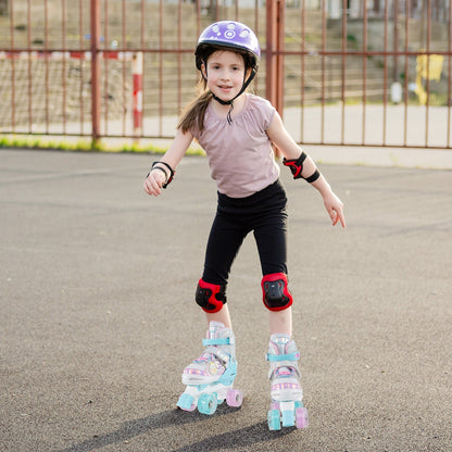 Kids Roller Skates 4 Sizes Adjustable Quad Skates with Light-up Wheels by GBruno Store