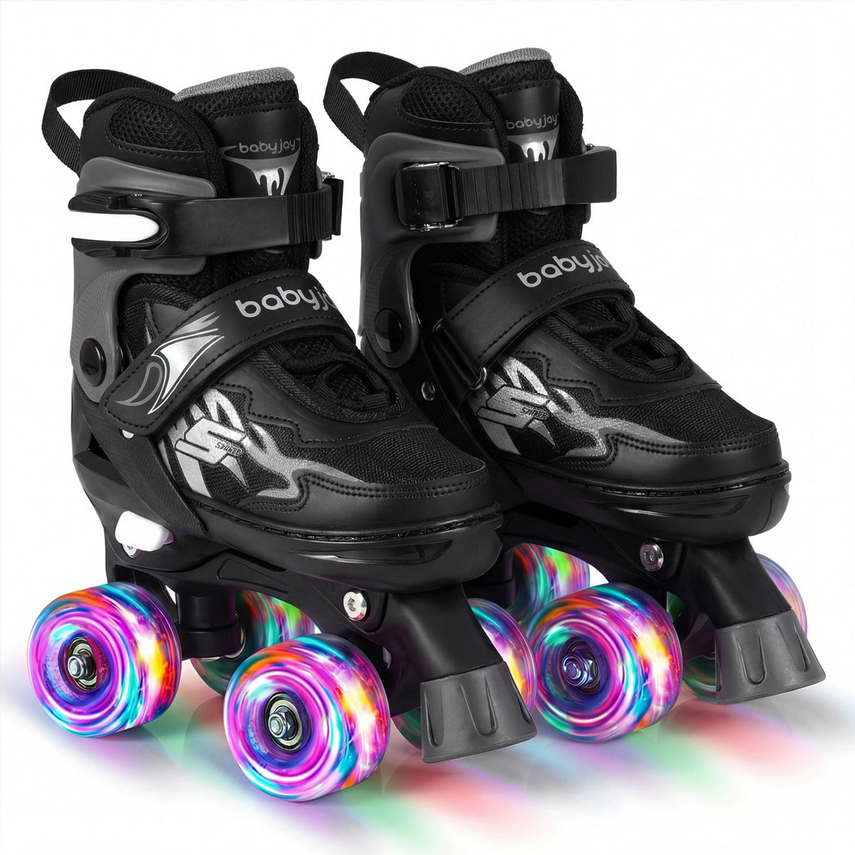 Kids Roller Skates for Girls Boys 4 Sizes Adjustable Quad Skates with Light-up Wheels by GBruno Store