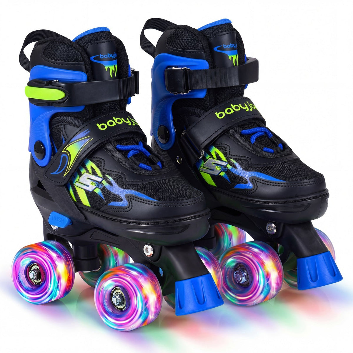 Kids Roller Skates for Girls Boys 4 Sizes Adjustable Quad Skates with Light-up Wheels by GBruno Store