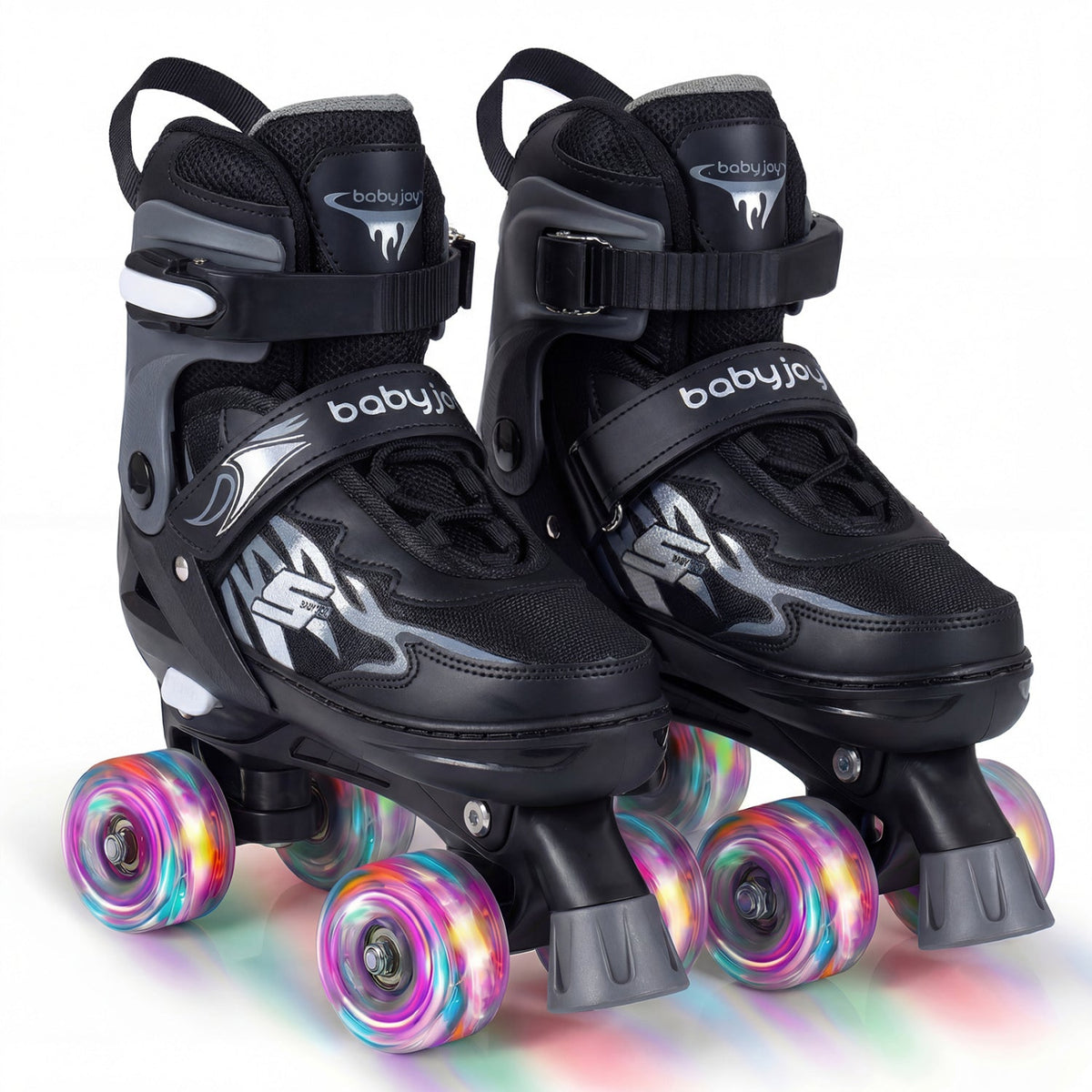 Kids Roller Skates for Girls Boys 4 Sizes Adjustable Quad Skates with Light-up Wheels for Outdoor by GBruno Store