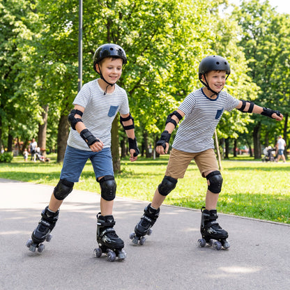 Kids Roller Skates for Girls Boys 4 Sizes Adjustable Quad Skates with Light-up Wheels for Outdoor by GBruno Store