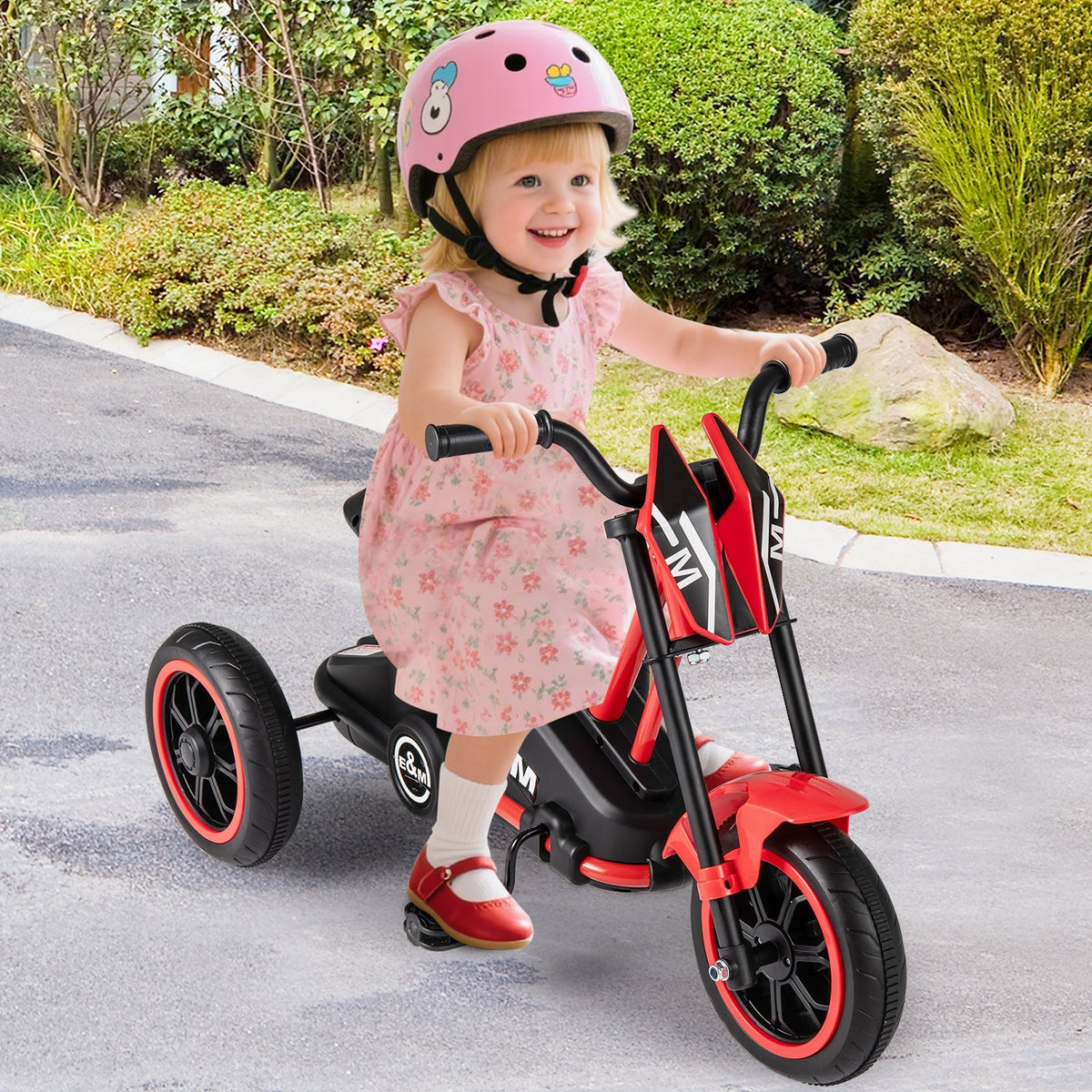 Kids Tricycle 3-Wheel Toddler Bike with Foot Pedals Forward Backward by GBruno Store