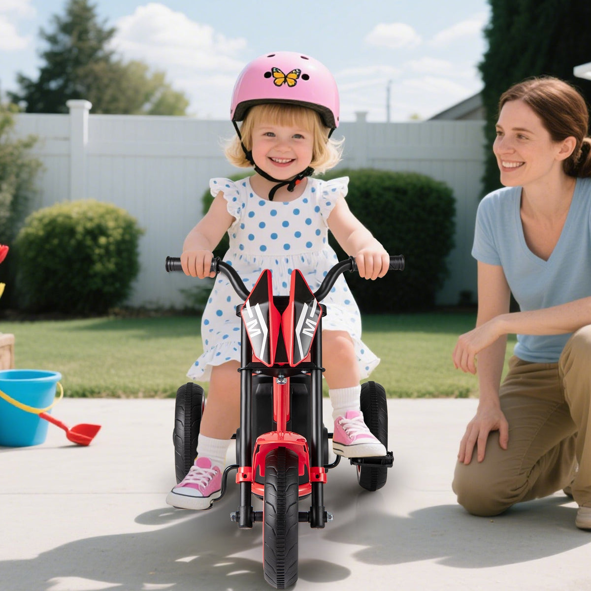 Kids Tricycle 3-Wheel Toddler Bike with Foot Pedals Forward Backward by GBruno Store